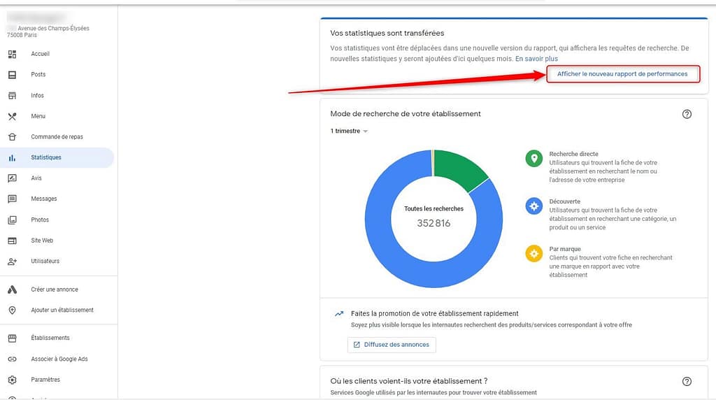 Google My Business Statistiques